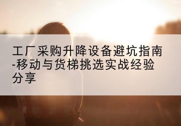 源汇移动式升降机怎么选-工厂采购升降设备避坑指南-移动与货梯挑选实战经验分享