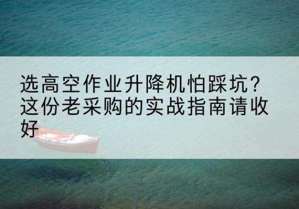 源汇高空作业升降机厂家推荐-选高空作业升降机怕踩坑？这份老采购的实战指南请收好